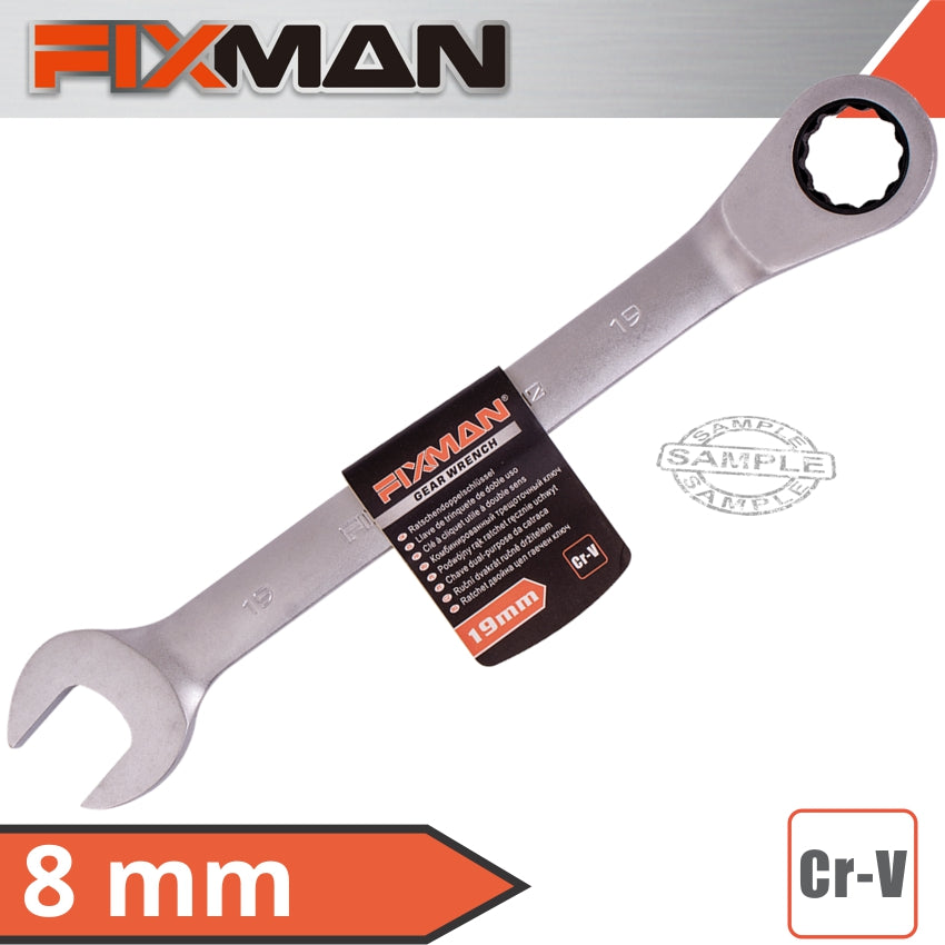 FIXMAN COMBINATION RATCHETING WRENCH 8MM