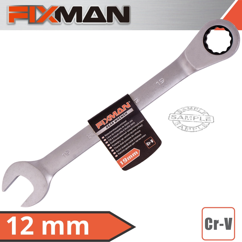 FIXMAN COMBINATION RATCHETING WRENCH 12MM