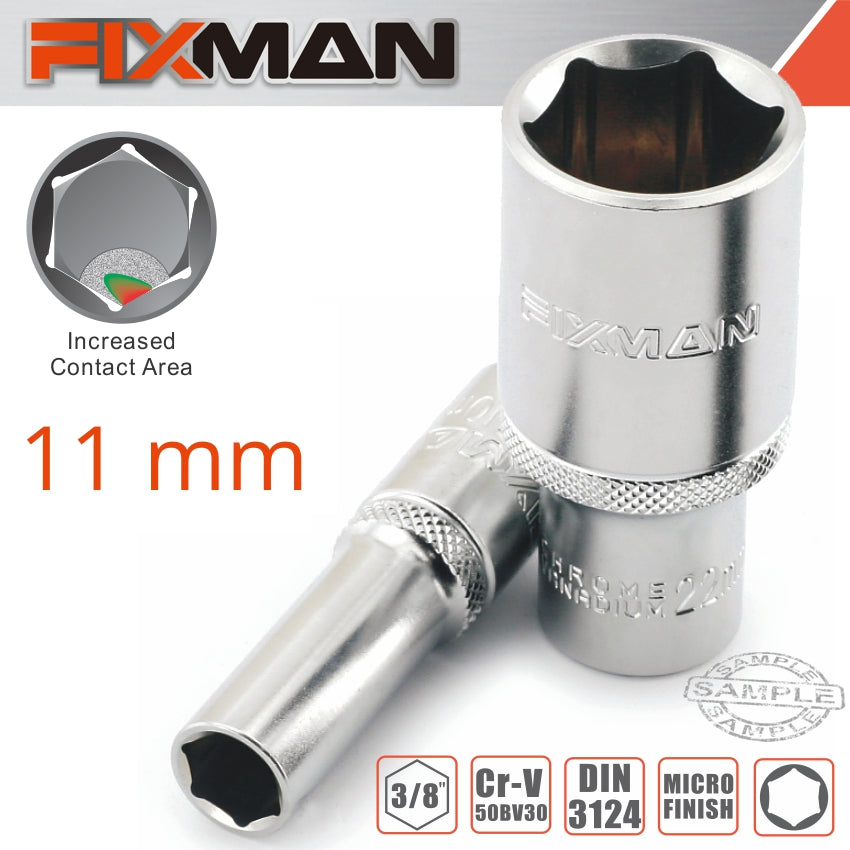 FIXMAN 3/8' DR DEEP SOCKET 11MM