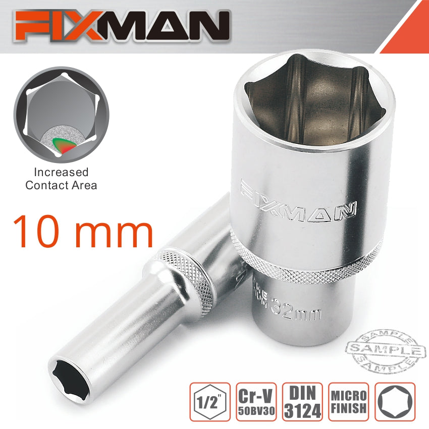 FIXMAN 1/2' DR DEEP SOCKET 10MM