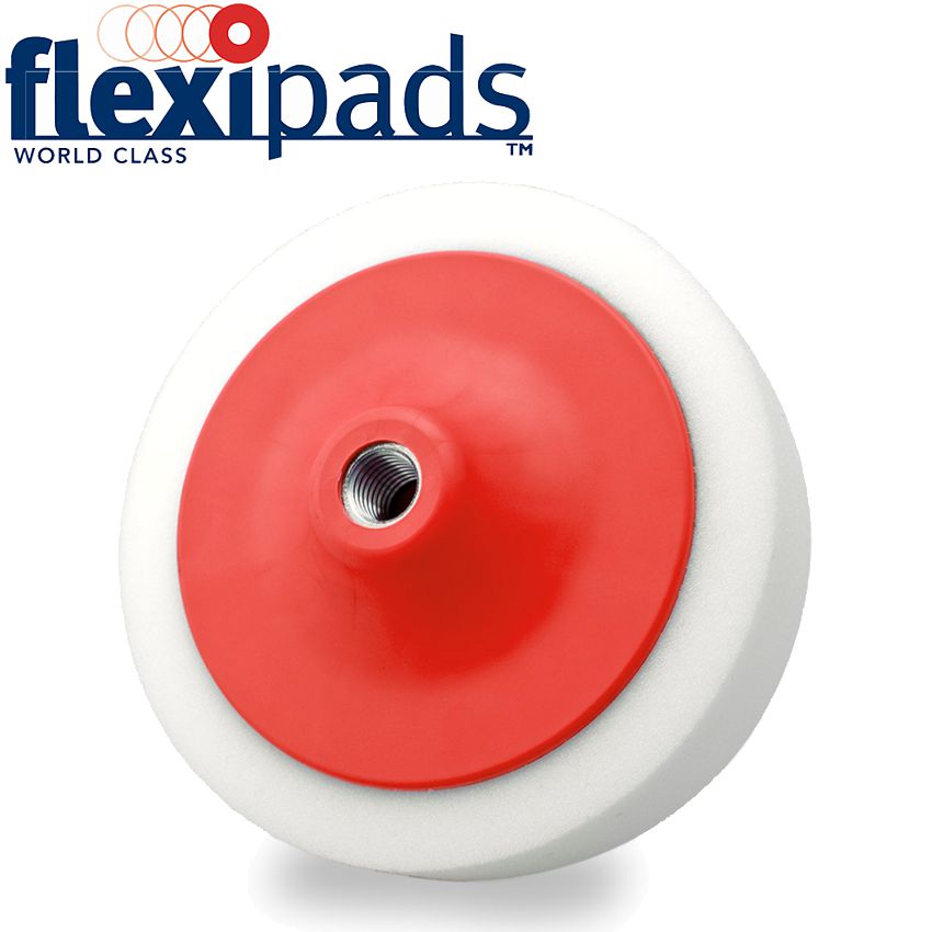 Flexipads WHITE COMPOUND SPONGE M14 X 2MM 150 x 50 RED BACKING