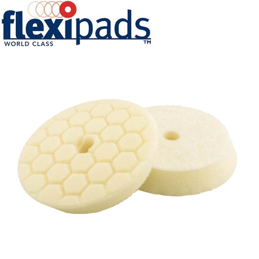 Flexipads 125/150MM FLEX PRO-WHITE MEDIUM LIGHT POLISHING PAD