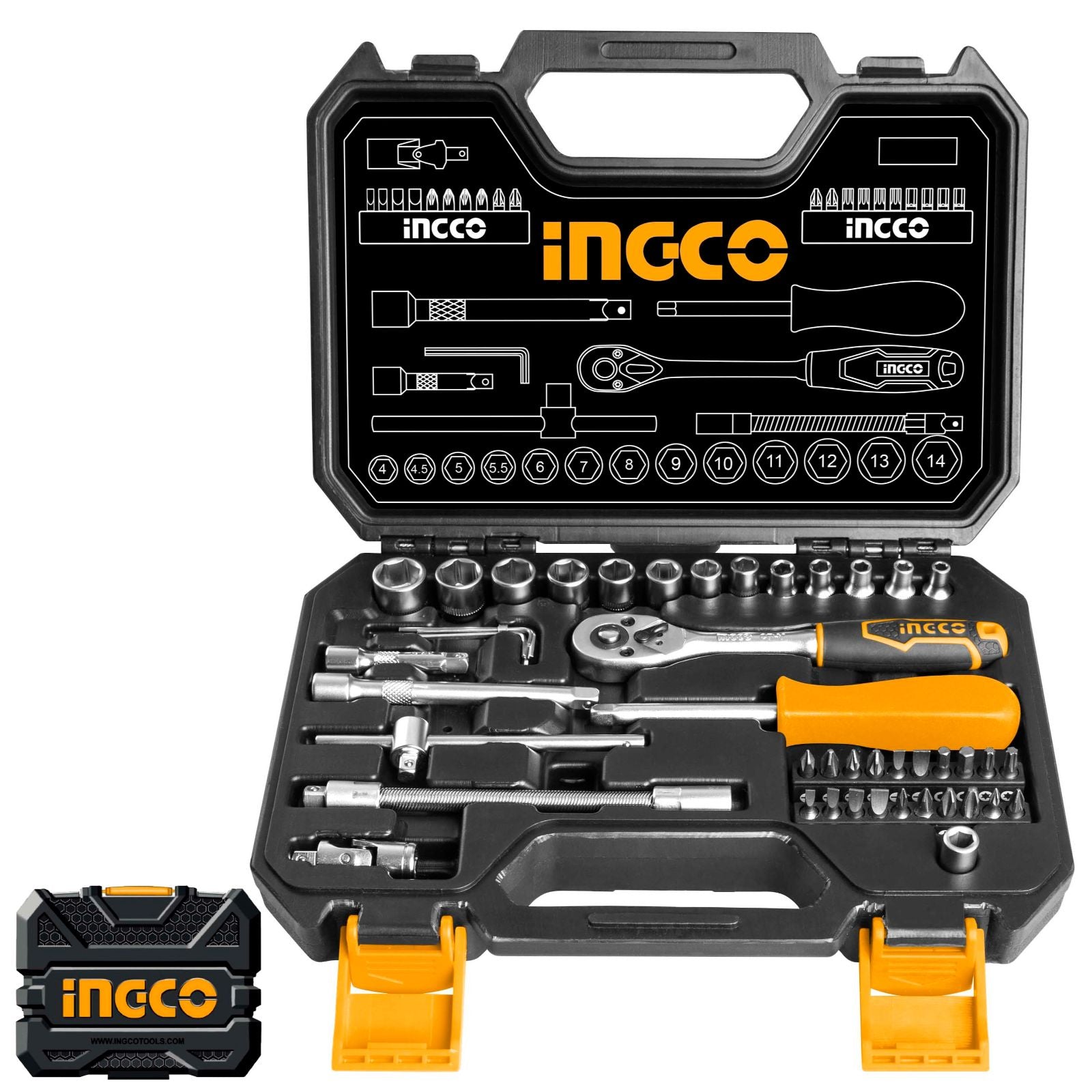 INGCO SOCKET SET 1/4