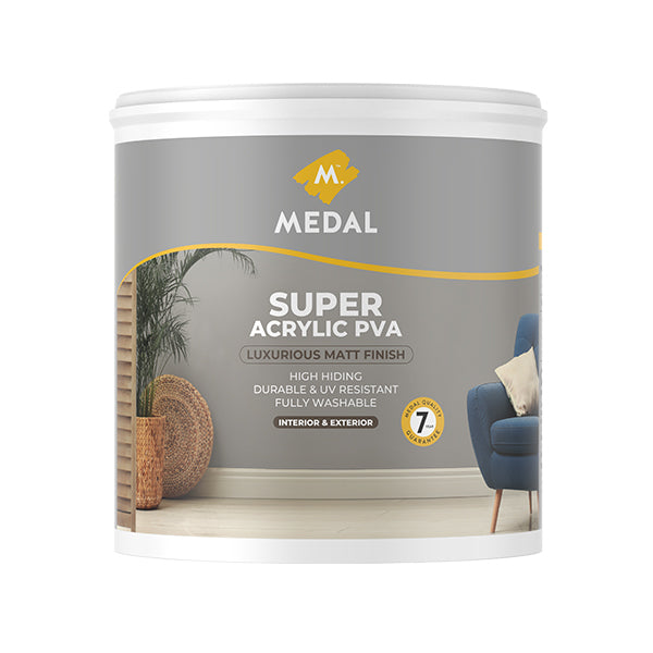 MEDAL SUPER ACRYLIC PVA BRILLIANT WHITE