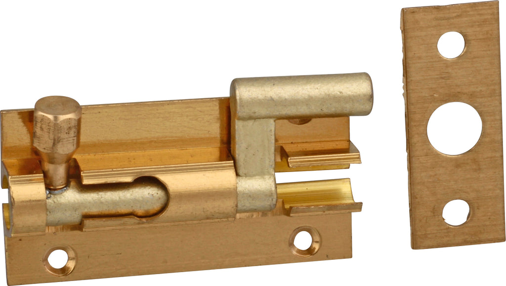 Ruwag Barrel Bolt Brass Plated Neck 100mm (1)